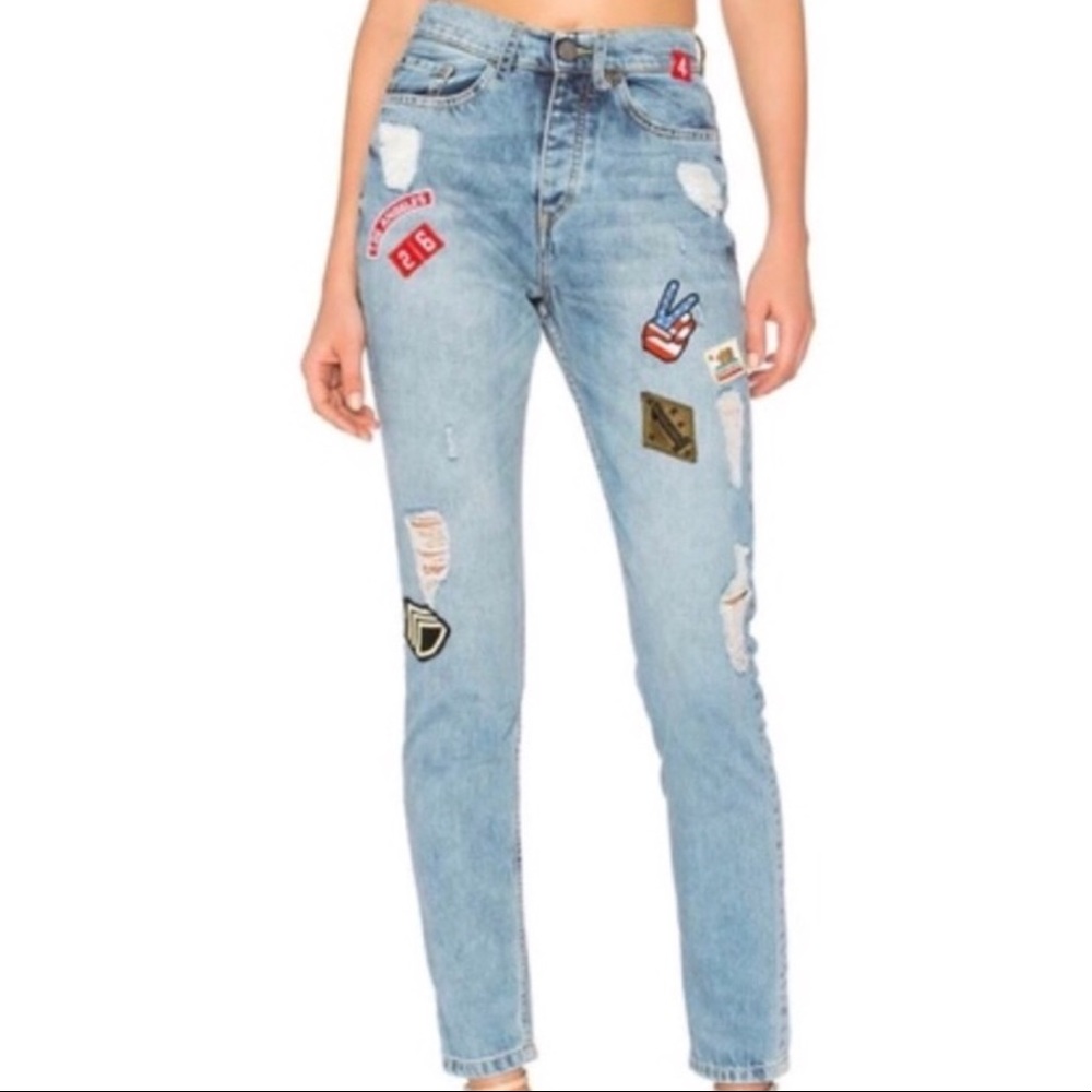 Etienne Marcel High Waisted Patch Jean